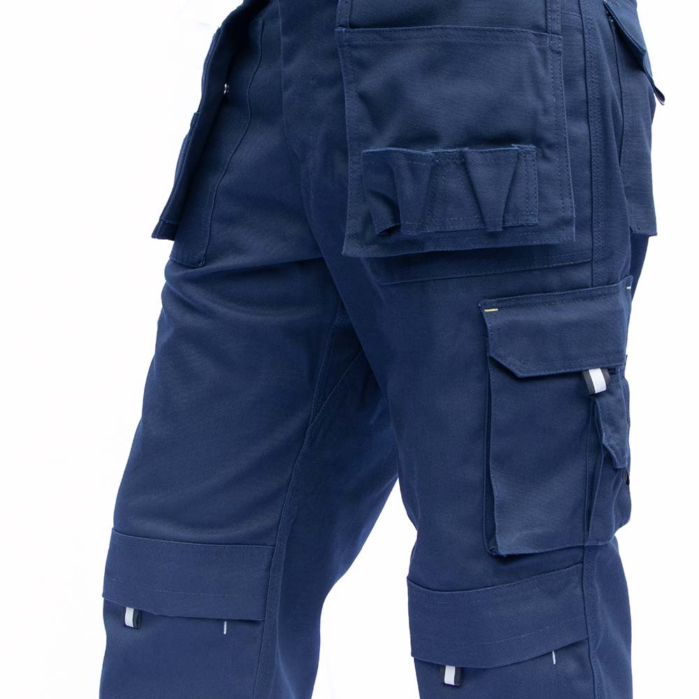 Blue cargo work trousers 2025